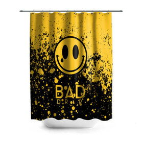 Штора 3D для ванной с принтом BAD DRIP в городе Новоалтайск, 100% полиэстер | плотность материала — 100 г/м2. Стандартный размер — 146 см х 180 см. По верхнему краю — пластиковые люверсы для креплений. В комплекте 10 пластиковых колец | bad | baddrip | cloud | coil | drip | smoke | vape | wape | бак | вейп | вейпер | дрипка | дым | койл | культура | мод | облако | пар | хипстер