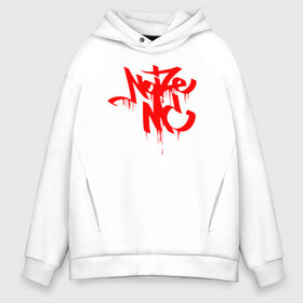 Мужское худи Oversize хлопок с принтом NOIZE MC в городе Новоалтайск, френч-терри — 70% хлопок, 30% полиэстер. Мягкий теплый начес внутри —100% хлопок | боковые карманы, эластичные манжеты и нижняя кромка, капюшон на магнитной кнопке | Тематика изображения на принте: noize mc | нойз мс