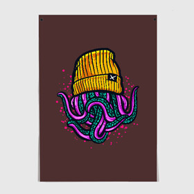 Постер с принтом Octopus(Lil Peep, GBC) в городе Новоалтайск, 100% бумага
 | бумага, плотность 150 мг. Матовая, но за счет высокого коэффициента гладкости имеет небольшой блеск и дает на свету блики, но в отличии от глянцевой бумаги не покрыта лаком | gbc | lil | peep | rap | rock | бордовый | желтый | зеленый | исполнитель | картинка | надпись на спине | осьминог | редактируемый дизайн | рок | рэп | рэпер | сочный цвет | фиолетовый