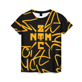 Женская футболка 3D с принтом Noize MC в городе Новоалтайск, 100% полиэфир ( синтетическое хлопкоподобное полотно) | прямой крой, круглый вырез горловины, длина до линии бедер | face2face | mc | noize | noize mc | protivo gunz | rыchigy mashыn 13 | v.i.p | алексеев | иван алексеев | мс | ноиз | ноиз мс | нойз | нойз мс | реп | рок | рэп | хип хоп | шум | шуметь