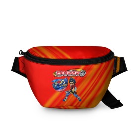 Поясная сумка 3D с принтом beyblade в городе Новоалтайск, 100% полиэстер | плотная ткань, ремень с регулируемой длиной, внутри несколько карманов для мелочей, основное отделение и карман с обратной стороны сумки застегиваются на молнию | bakuten shoot | beyblade | beyblade burst | burst | бейблейд | киномия | такао | такао киномия