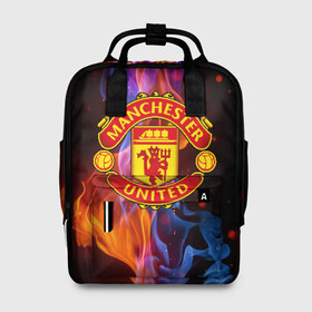 Женский рюкзак 3D с принтом МАНЧЕСТЕР ЮНАЙТЕД | FCMU | MANCHESTER UNITED в городе Новоалтайск, 100% полиэстер | лямки с регулируемой длиной, сверху ручки, чтобы рюкзак нести как сумку. Основное отделение закрывается на молнию, как и внешний карман. Внутри два дополнительных кармана, один из которых закрывается на молнию. По бокам два дополнительных кармашка, куда поместится маленькая бутылочка
 | Тематика изображения на принте: fc | fcmu | football | football club | manchester united | sport | манчестер юнайтед | спорт | фк | фкмю | футбол | футбольный клуб