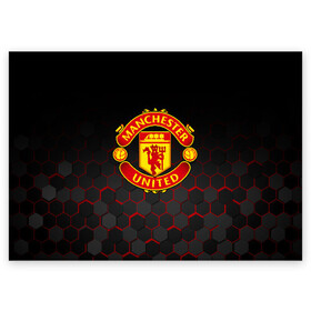Поздравительная открытка с принтом МАНЧЕСТЕР ЮНАЙТЕД | FCMU | MANCHESTER UNITED в городе Новоалтайск, 100% бумага | плотность бумаги 280 г/м2, матовая, на обратной стороне линовка и место для марки
 | Тематика изображения на принте: fc | fcmu | football | football club | manchester united | sport | манчестер юнайтед | спорт | фк | фкмю | футбол | футбольный клуб