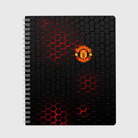 Тетрадь с принтом МАНЧЕСТЕР ЮНАЙТЕД FCMU MANCHESTER UNITED в городе Новоалтайск, 100% бумага | 48 листов, плотность листов — 60 г/м2, плотность картонной обложки — 250 г/м2. Листы скреплены сбоку удобной пружинной спиралью. Уголки страниц и обложки скругленные. Цвет линий — светло-серый
 | fc | fcmu | football | football club | manchester united | red devils | sport | красные дьяволы | манчестер юнайтед | спорт | фк | фкмю | футбол | футбольный клуб