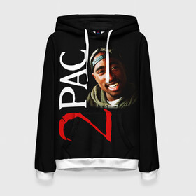 Женская толстовка 3D с принтом 2pac в городе Новоалтайск, 100% полиэстер  | двухслойный капюшон со шнурком для регулировки, мягкие манжеты на рукавах и по низу толстовки, спереди карман-кенгуру с мягким внутренним слоем. | 2pac | nigga | oldschool | pac | rap | нигга | олдскулл | пак | рэп | тупак