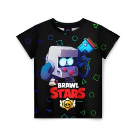 Детская футболка 3D с принтом Brawl Stars (8-BIT) [1] в городе Новоалтайск, 100% гипоаллергенный полиэфир | прямой крой, круглый вырез горловины, длина до линии бедер, чуть спущенное плечо, ткань немного тянется | android | brawl | brawl stars | clash | clash royale | game | royale | stars | андроид | игра | мобильные игры