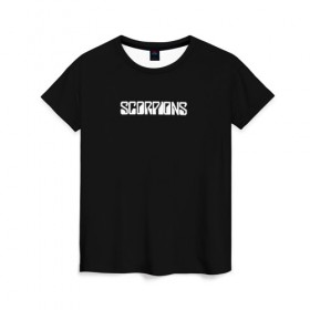 Женская футболка 3D с принтом SCORPIONS в городе Новоалтайск, 100% полиэфир ( синтетическое хлопкоподобное полотно) | прямой крой, круглый вырез горловины, длина до линии бедер | scorpions | клаус майне | маттиас ябс | микки ди | павел мончивода | рудольф шенкер | скорпион | скорпионс