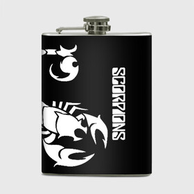 Фляга с принтом SCORPIONS | СКОРПИОНС в городе Новоалтайск, металлический корпус | емкость 0,22 л, размер 125 х 94 мм. Виниловая наклейка запечатывается полностью | Тематика изображения на принте: black | scorpions | клаус майне | маттиас ябс | микки ди | павел мончивода | рудольф шенкер | скорпион | скорпионс | чёрный