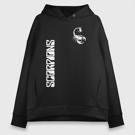 Женское худи Oversize хлопок с принтом SCORPIONS в городе Новоалтайск, френч-терри — 70% хлопок, 30% полиэстер. Мягкий теплый начес внутри —100% хлопок | боковые карманы, эластичные манжеты и нижняя кромка, капюшон на магнитной кнопке | scorpions | клаус майне | маттиас ябс | микки ди | павел мончивода | рудольф шенкер | скорпион | скорпионс