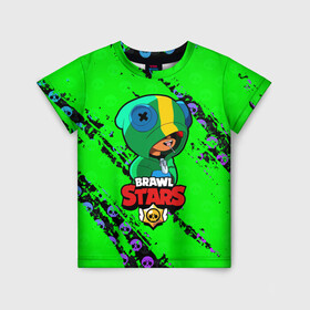 Детская футболка 3D с принтом Brawl Stars LEON в городе Новоалтайск, 100% гипоаллергенный полиэфир | прямой крой, круглый вырез горловины, длина до линии бедер, чуть спущенное плечо, ткань немного тянется | brawl | brawl stars | crow | leon | stars | бравл | бравл старс | браво старс | игра | компьютерная | кров | леон | онлайн | старс