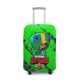 Чехол для чемодана 3D с принтом Brawl Stars LEON в городе Новоалтайск, 86% полиэфир, 14% спандекс | двустороннее нанесение принта, прорези для ручек и колес | brawl | brawl stars | crow | leon | stars | бравл | бравл старс | браво старс | игра | компьютерная | кров | леон | онлайн | старс