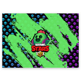 Поздравительная открытка с принтом Brawl Stars  в городе Новоалтайск, 100% бумага | плотность бумаги 280 г/м2, матовая, на обратной стороне линовка и место для марки
 | brawl | brawl stars | crow | leon | stars | бравл | бравл старс | браво старс | игра | компьютерная | кров | леон | онлайн | старс