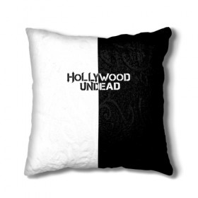 Подушка 3D с принтом HOLLYWOOD UNDEAD в городе Новоалтайск, наволочка – 100% полиэстер, наполнитель – холлофайбер (легкий наполнитель, не вызывает аллергию). | состоит из подушки и наволочки. Наволочка на молнии, легко снимается для стирки | deuce | hollywood undead | hu | j dog | shady jeff | голивудская нежить | голливуд | даниэль мурильо | джордан террелл | джордж артур рейган | дилан альварес | мэттью сент клер | нежить