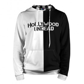 Мужская толстовка 3D с принтом HOLLYWOOD UNDEAD в городе Новоалтайск, 100% полиэстер | двухслойный капюшон со шнурком для регулировки, мягкие манжеты на рукавах и по низу толстовки, спереди карман-кенгуру с мягким внутренним слоем. | deuce | hollywood undead | hu | j dog | shady jeff | голивудская нежить | голливуд | даниэль мурильо | джордан террелл | джордж артур рейган | дилан альварес | мэттью сент клер | нежить