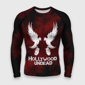 Мужской рашгард 3D с принтом HOLLYWOOD UNDEAD в городе Новоалтайск,  |  | deuce | hollywood undead | hu | j dog | shady jeff | голивудская нежить | голливуд | даниэль мурильо | джордан террелл | джордж артур рейган | дилан альварес | мэттью сент клер | нежить