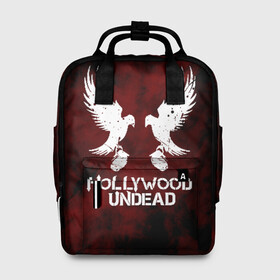 Женский рюкзак 3D с принтом HOLLYWOOD UNDEAD в городе Новоалтайск, 100% полиэстер | лямки с регулируемой длиной, сверху ручки, чтобы рюкзак нести как сумку. Основное отделение закрывается на молнию, как и внешний карман. Внутри два дополнительных кармана, один из которых закрывается на молнию. По бокам два дополнительных кармашка, куда поместится маленькая бутылочка
 | deuce | hollywood undead | hu | j dog | shady jeff | голивудская нежить | голливуд | даниэль мурильо | джордан террелл | джордж артур рейган | дилан альварес | мэттью сент клер | нежить
