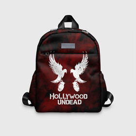 Детский рюкзак 3D с принтом HOLLYWOOD UNDEAD в городе Новоалтайск, 100% полиэстер | лямки с регулируемой длиной, сверху петелька, чтобы рюкзак можно было повесить на вешалку. Основное отделение закрывается на молнию, как и внешний карман. Внутри дополнительный карман. По бокам два дополнительных кармашка | deuce | hollywood undead | hu | j dog | shady jeff | голивудская нежить | голливуд | даниэль мурильо | джордан террелл | джордж артур рейган | дилан альварес | мэттью сент клер | нежить