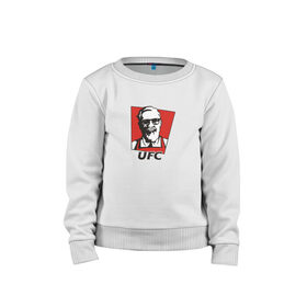 Детский свитшот хлопок с принтом UFC (Конор) в городе Новоалтайск, 100% хлопок | круглый вырез горловины, эластичные манжеты, пояс и воротник | kfc | ufc | боец | конор макгрегор