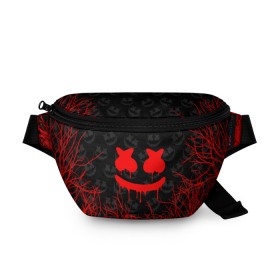 Поясная сумка 3D с принтом MARSHMELLO HALLOWEEN в городе Новоалтайск, 100% полиэстер | плотная ткань, ремень с регулируемой длиной, внутри несколько карманов для мелочей, основное отделение и карман с обратной стороны сумки застегиваются на молнию | america | dj | halloween | marshmello | marshmello halloween | usa | америка | маршмелло | маршмелло хеллоуин | хеллоуин | хэллоуин