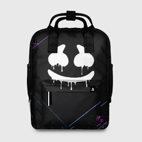 Женский рюкзак 3D с принтом MARSHMELLO HALLOWEEN в городе Новоалтайск, 100% полиэстер | лямки с регулируемой длиной, сверху ручки, чтобы рюкзак нести как сумку. Основное отделение закрывается на молнию, как и внешний карман. Внутри два дополнительных кармана, один из которых закрывается на молнию. По бокам два дополнительных кармашка, куда поместится маленькая бутылочка
 | Тематика изображения на принте: america | dj | halloween | marshmello | marshmello halloween | usa | америка | маршмелло | маршмелло хеллоуин | хеллоуин | хэллоуин