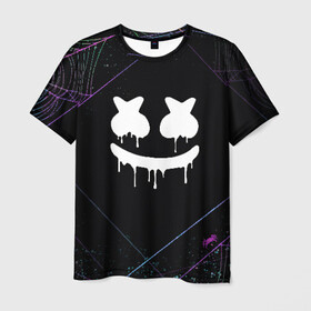 Мужская футболка 3D с принтом MARSHMELLO HALLOWEEN в городе Новоалтайск, 100% полиэфир | прямой крой, круглый вырез горловины, длина до линии бедер | america | dj | halloween | marshmello | marshmello halloween | usa | америка | маршмелло | маршмелло хеллоуин | хеллоуин | хэллоуин