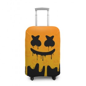 Чехол для чемодана 3D с принтом MARSHMELLO HALLOWEEN в городе Новоалтайск, 86% полиэфир, 14% спандекс | двустороннее нанесение принта, прорези для ручек и колес | america | dj | halloween | marshmello | marshmello halloween | usa | америка | маршмелло | маршмелло хеллоуин | хеллоуин | хэллоуин