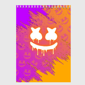 Скетчбук с принтом MARSHMELLO HALLOWEEN в городе Новоалтайск, 100% бумага
 | 48 листов, плотность листов — 100 г/м2, плотность картонной обложки — 250 г/м2. Листы скреплены сверху удобной пружинной спиралью | america | dj | halloween | marshmello | marshmello halloween | usa | америка | маршмелло | маршмелло хеллоуин | хеллоуин | хэллоуин