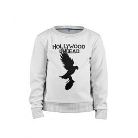 Детский свитшот хлопок с принтом Hollywood Undead в городе Новоалтайск, 100% хлопок | круглый вырез горловины, эластичные манжеты, пояс и воротник | charlie scene | danny | funny man | hollywood undead | hu | j dog | johnny 3 tears | андед | голивуд | голливудская | группа | гу | нежить | реп | рок | рэп | рэпкор | ундед | ундэ