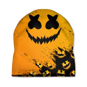 Шапка 3D с принтом MARSHMELLO HALLOWEEN в городе Новоалтайск, 100% полиэстер | универсальный размер, печать по всей поверхности изделия | america | dj | halloween | marshmello | marshmello halloween | usa | америка | маршмелло | маршмелло хеллоуин | хеллоуин | хэллоуин
