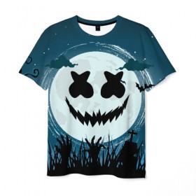 Мужская футболка 3D с принтом MARSHMELLO HALLOWEEN в городе Новоалтайск, 100% полиэфир | прямой крой, круглый вырез горловины, длина до линии бедер | Тематика изображения на принте: america | dj | halloween | marshmello | marshmello halloween | usa | америка | маршмелло | маршмелло хеллоуин | хеллоуин | хэллоуин