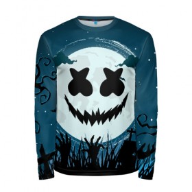 Мужской лонгслив 3D с принтом MARSHMELLO HALLOWEEN в городе Новоалтайск, 100% полиэстер | длинные рукава, круглый вырез горловины, полуприлегающий силуэт | Тематика изображения на принте: america | dj | halloween | marshmello | marshmello halloween | usa | америка | маршмелло | маршмелло хеллоуин | хеллоуин | хэллоуин