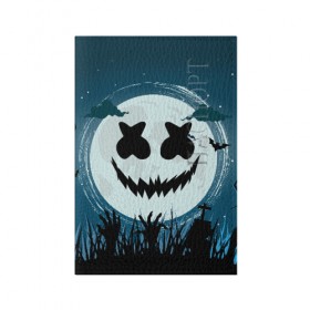 Обложка для паспорта матовая кожа с принтом MARSHMELLO HALLOWEEN в городе Новоалтайск, натуральная матовая кожа | размер 19,3 х 13,7 см; прозрачные пластиковые крепления | america | dj | halloween | marshmello | marshmello halloween | usa | америка | маршмелло | маршмелло хеллоуин | хеллоуин | хэллоуин