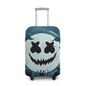 Чехол для чемодана 3D с принтом MARSHMELLO HALLOWEEN в городе Новоалтайск, 86% полиэфир, 14% спандекс | двустороннее нанесение принта, прорези для ручек и колес | america | dj | halloween | marshmello | marshmello halloween | usa | америка | маршмелло | маршмелло хеллоуин | хеллоуин | хэллоуин