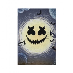 Обложка для паспорта матовая кожа с принтом MARSHMELLO HALLOWEEN в городе Новоалтайск, натуральная матовая кожа | размер 19,3 х 13,7 см; прозрачные пластиковые крепления | america | dj | halloween | marshmello | marshmello halloween | usa | америка | маршмелло | маршмелло хеллоуин | хеллоуин | хэллоуин