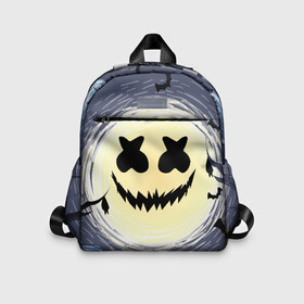 Детский рюкзак 3D с принтом MARSHMELLO HALLOWEEN в городе Новоалтайск, 100% полиэстер | лямки с регулируемой длиной, сверху петелька, чтобы рюкзак можно было повесить на вешалку. Основное отделение закрывается на молнию, как и внешний карман. Внутри дополнительный карман. По бокам два дополнительных кармашка | america | dj | halloween | marshmello | marshmello halloween | usa | америка | маршмелло | маршмелло хеллоуин | хеллоуин | хэллоуин