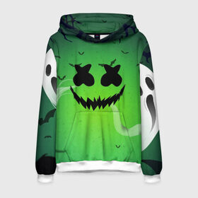 Мужская толстовка 3D с принтом MARSHMELLO HALLOWEEN в городе Новоалтайск, 100% полиэстер | двухслойный капюшон со шнурком для регулировки, мягкие манжеты на рукавах и по низу толстовки, спереди карман-кенгуру с мягким внутренним слоем. | Тематика изображения на принте: america | dj | halloween | marshmello | marshmello halloween | usa | америка | маршмелло | маршмелло хеллоуин | хеллоуин | хэллоуин