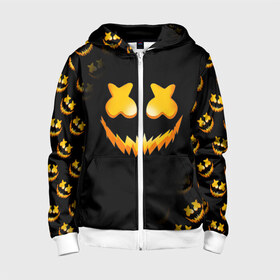 Детская толстовка 3D на молнии с принтом MARSHMELLO HALLOWEEN в городе Новоалтайск, 100% полиэстер |  манжеты и пояс оформлены широкой мягкой резинкой, двухслойный капюшон со шнурком для регулировки, спереди карманы и застежка-молния
 | america | dj | halloween | marshmello | marshmello halloween | usa | америка | маршмелло | маршмелло хеллоуин | хеллоуин | хэллоуин