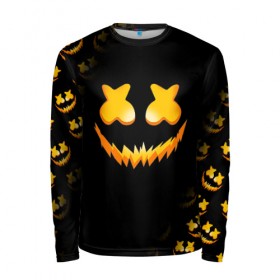 Мужской лонгслив 3D с принтом MARSHMELLO HALLOWEEN в городе Новоалтайск, 100% полиэстер | длинные рукава, круглый вырез горловины, полуприлегающий силуэт | Тематика изображения на принте: america | dj | halloween | marshmello | marshmello halloween | usa | америка | маршмелло | маршмелло хеллоуин | хеллоуин | хэллоуин