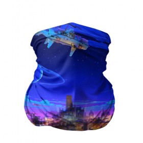 Бандана-труба 3D с принтом Сказочный город в городе Новоалтайск, 100% полиэстер, ткань с особыми свойствами — Activecool | плотность 150‒180 г/м2; хорошо тянется, но сохраняет форму | star | stars | texture | вечер | вечерние иллюстрации | звезда | звезды | ночной пейзаж | ночные | ночь | природа | прогулки | текстуры