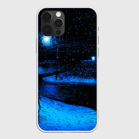 Чехол для iPhone 12 Pro Max с принтом ЗИМНЯЯ НОЧЬ в городе Новоалтайск, Силикон |  | star | stars | texture | вечер | вечерние иллюстрации | звезда | звезды | ночной пейзаж | ночные | ночь | природа | прогулки | текстуры