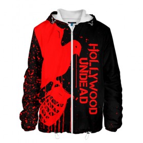 Мужская куртка 3D с принтом HOLLYWOOD UNDEAD в городе Новоалтайск, ткань верха — 100% полиэстер, подклад — флис | прямой крой, подол и капюшон оформлены резинкой с фиксаторами, два кармана без застежек по бокам, один большой потайной карман на груди. Карман на груди застегивается на липучку | deuce | hollywood undead | hu | j dog | shady jeff | голливуд | голливудская нежить | даниэль мурильо | джордан террелл | джордж артур рейган | дилан альварес | мэттью сент клер | нежить