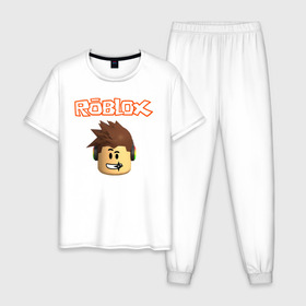 Мужская пижама хлопок с принтом Roblox в городе Новоалтайск, 100% хлопок | брюки и футболка прямого кроя, без карманов, на брюках мягкая резинка на поясе и по низу штанин
 | roblox | roblox скачать | игра роблокс | коды роблокс | роблокс | роблокс играть | роблокс симулятор | скачать роблокс