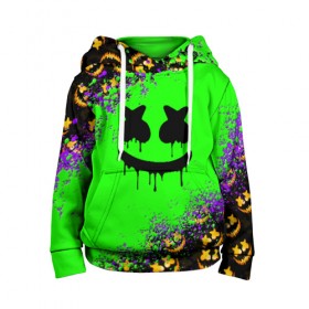 Детская толстовка 3D с принтом MARSHMELLO HALLOWEEN в городе Новоалтайск, 100% полиэстер | двухслойный капюшон со шнурком для регулировки, мягкие манжеты на рукавах и по низу толстовки, спереди карман-кенгуру с мягким внутренним слоем | america | dj | halloween | marshmello | marshmello halloween | usa | америка | маршмелло | маршмелло хеллоуин | хеллоуин | хэллоуин