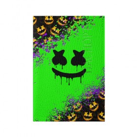 Обложка для паспорта матовая кожа с принтом MARSHMELLO HALLOWEEN в городе Новоалтайск, натуральная матовая кожа | размер 19,3 х 13,7 см; прозрачные пластиковые крепления | america | dj | halloween | marshmello | marshmello halloween | usa | америка | маршмелло | маршмелло хеллоуин | хеллоуин | хэллоуин