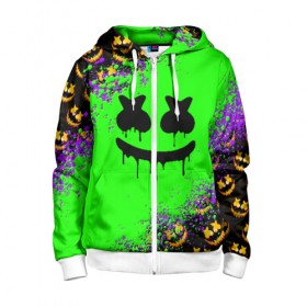 Детская толстовка 3D на молнии с принтом MARSHMELLO HALLOWEEN в городе Новоалтайск, 100% полиэстер |  манжеты и пояс оформлены широкой мягкой резинкой, двухслойный капюшон со шнурком для регулировки, спереди карманы и застежка-молния
 | america | dj | halloween | marshmello | marshmello halloween | usa | америка | маршмелло | маршмелло хеллоуин | хеллоуин | хэллоуин