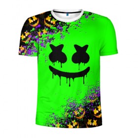 Мужская футболка 3D спортивная с принтом MARSHMELLO HALLOWEEN в городе Новоалтайск, 100% полиэстер с улучшенными характеристиками | приталенный силуэт, круглая горловина, широкие плечи, сужается к линии бедра | Тематика изображения на принте: america | dj | halloween | marshmello | marshmello halloween | usa | америка | маршмелло | маршмелло хеллоуин | хеллоуин | хэллоуин