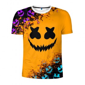 Мужская футболка 3D спортивная с принтом MARSHMELLO HALLOWEEN в городе Новоалтайск, 100% полиэстер с улучшенными характеристиками | приталенный силуэт, круглая горловина, широкие плечи, сужается к линии бедра | Тематика изображения на принте: america | dj | halloween | marshmello | marshmello halloween | usa | америка | маршмелло | маршмелло хеллоуин | хеллоуин | хэллоуин