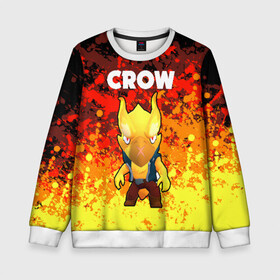 Детский свитшот 3D с принтом BRAWL STARS CROW PHOENIX в городе Новоалтайск, 100% полиэстер | свободная посадка, прямой крой, мягкая тканевая резинка на рукавах и понизу свитшота | brawl stars | brawl stars crow | brawl stars crow phoenix | взлом brawl stars | сервера brawl stars | скачать brawl stars | скачать бесплатно brawl stars