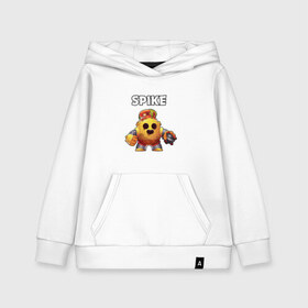 Детская толстовка хлопок с принтом Brawl Stars Spike Robot в городе Новоалтайск, 100% хлопок | Круглый горловой вырез, эластичные манжеты, пояс, капюшен | brawl stars | brawl stars crow | brawl stars crow phoenix | brawl stars leon | brawl stars spike | скачать brawl stars | скачать бесплатно brawl stars