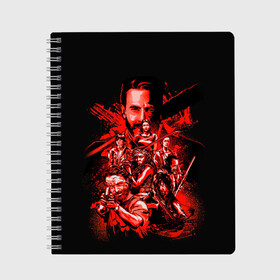 Тетрадь с принтом The Walking Dead в городе Новоалтайск, 100% бумага | 48 листов, плотность листов — 60 г/м2, плотность картонной обложки — 250 г/м2. Листы скреплены сбоку удобной пружинной спиралью. Уголки страниц и обложки скругленные. Цвет линий — светло-серый
 | amc | carol | daryl | dixon | michonne | negan | reaction | rick | season 10 | twd | zombies | диксон | дэрил | зомби | мертвецы | мишонн | неган | реакция | рик | ходячие